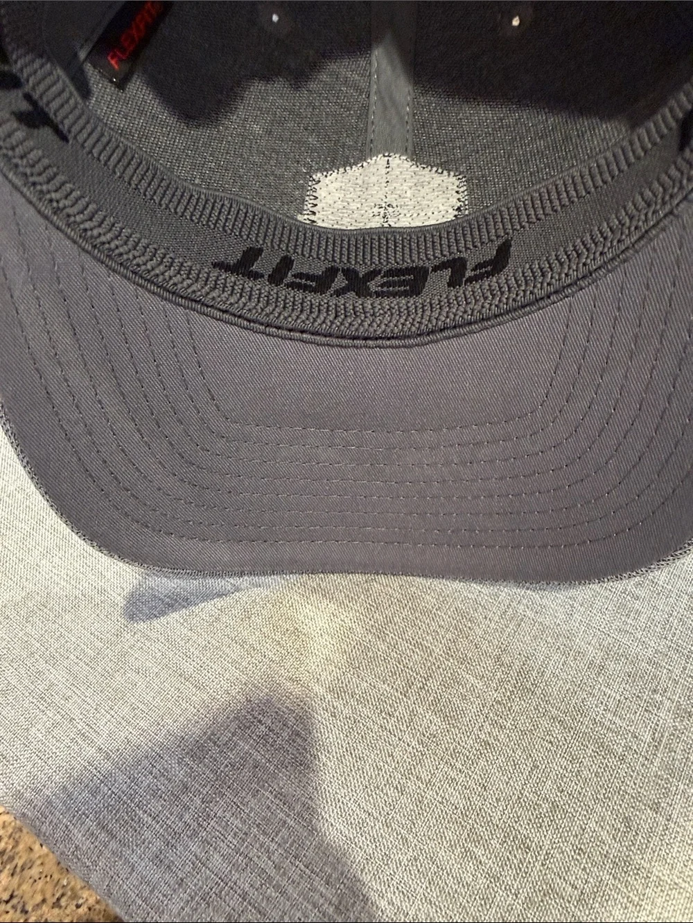 Travis Mathew Gray Flexfit Cap with Black Hex Patch